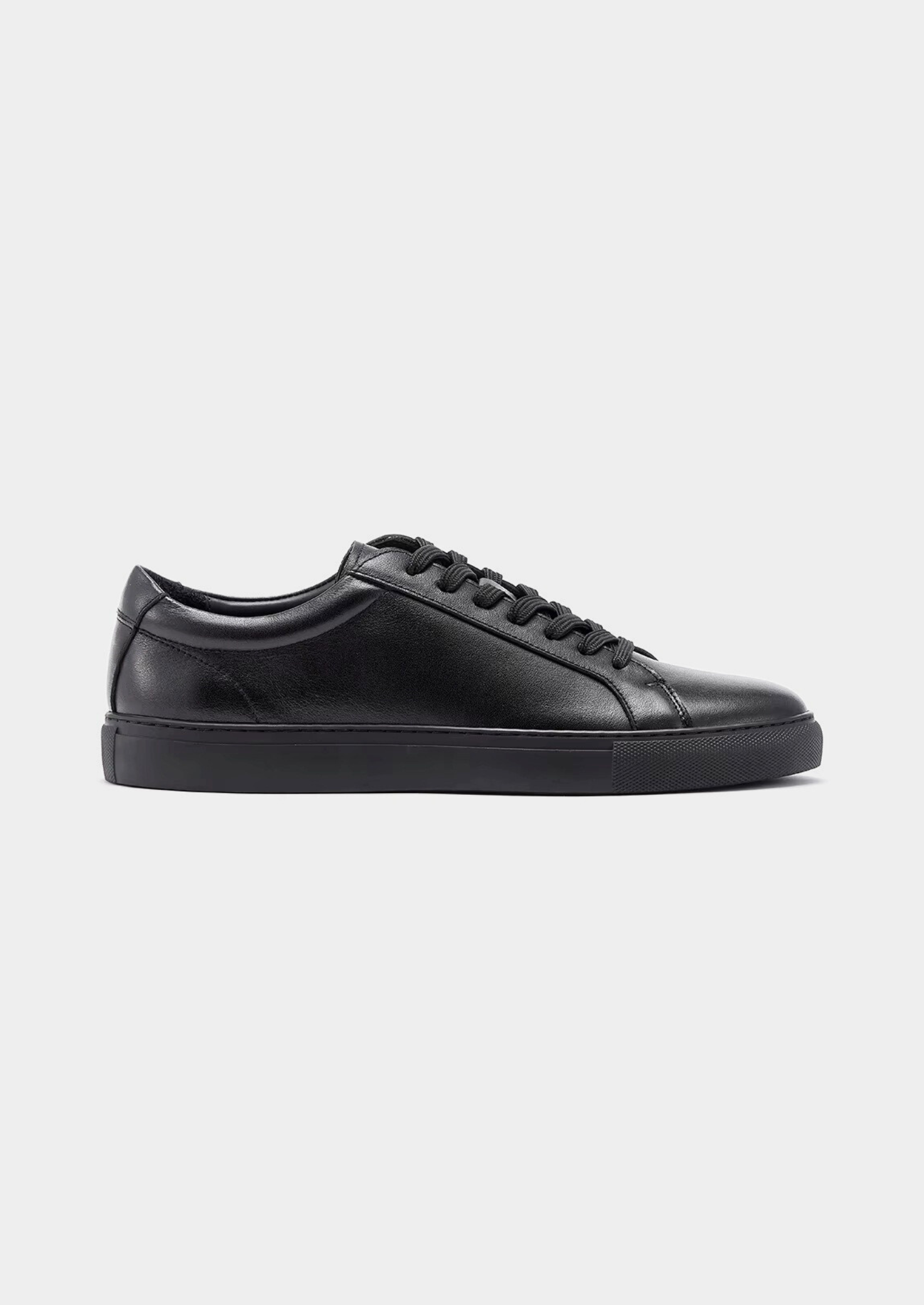 Atlas Black Cowhide Leather Sneakers | Minimalist Design for Casual and Smart Outfits 0