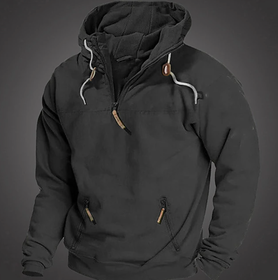 Carson | Men's Quarter Zip Hoodie with Kangaroo Pocket for Comfort and Style 0