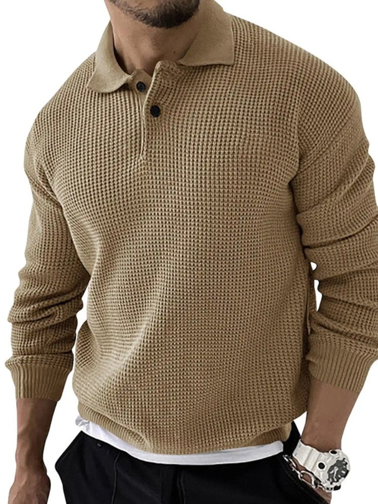 Demetrius | Classic Long Sleeve Polo Sweater for Men in Relaxed Fit 1