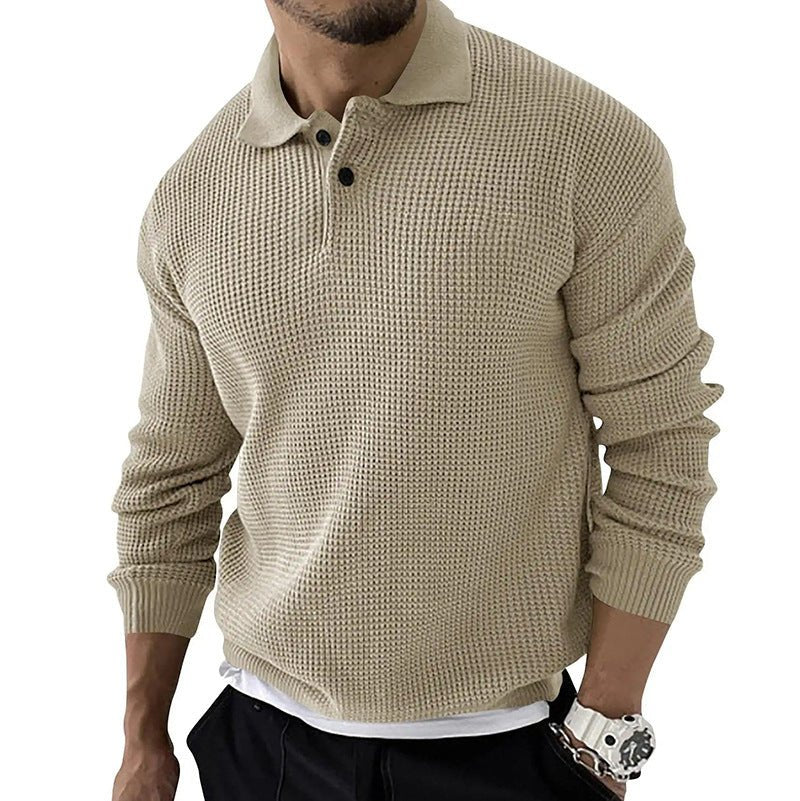 Demetrius | Classic Long Sleeve Polo Sweater for Men in Relaxed Fit 2