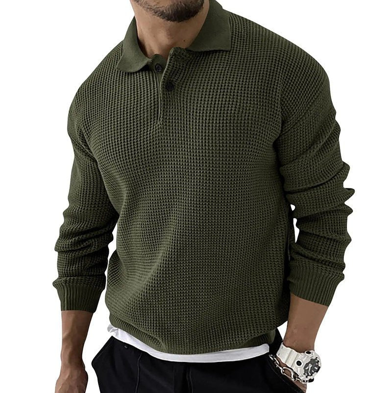 Demetrius | Classic Long Sleeve Polo Sweater for Men in Relaxed Fit 4