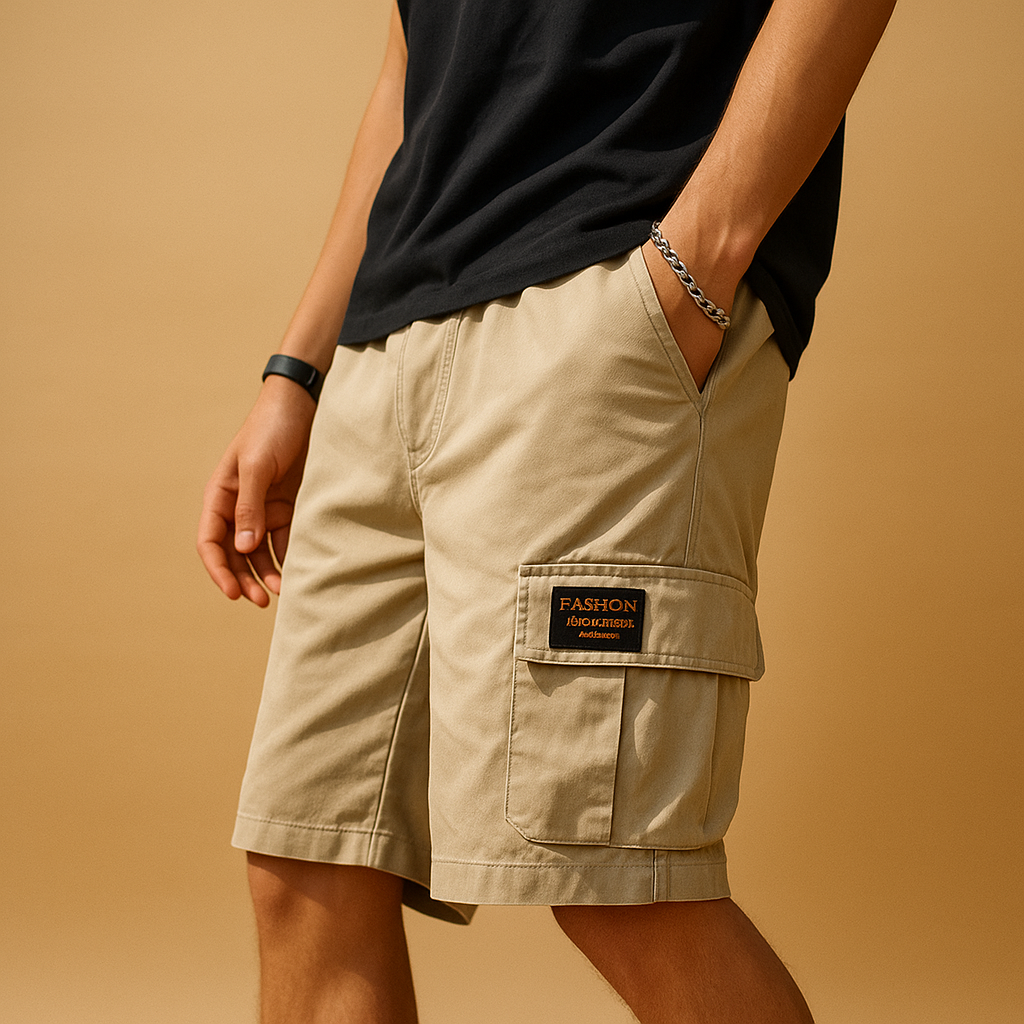 Ethan Quick-Dry Black Cargo Shorts for Men | Lightweight & Functional Outdoor Shorts 1