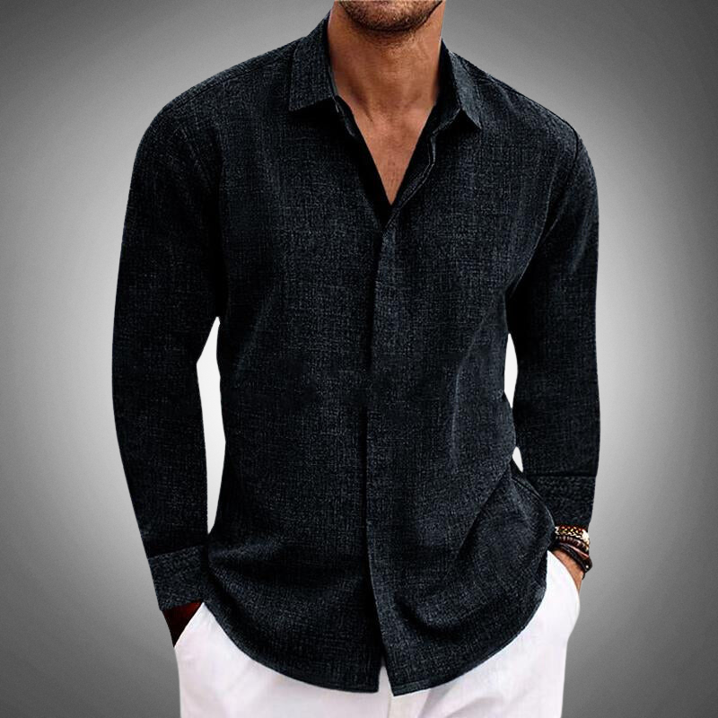 Joaquin | Men's Long Sleeve Casual Shirt with Chest Pockets 0
