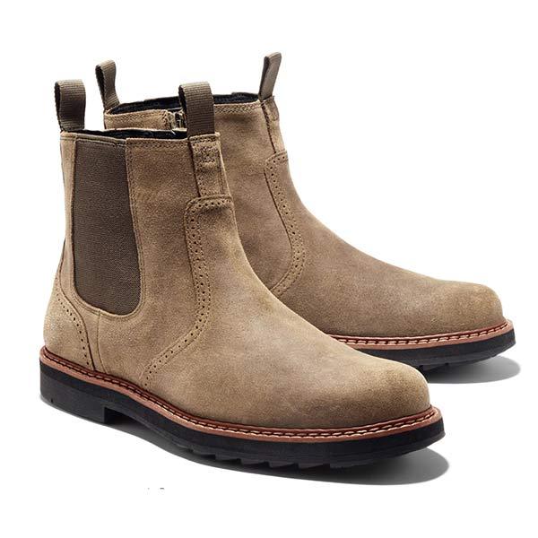 Joey | Men's Chelsea Ankle Boots with Elastic Side Panels and Durable Lug Sole 0