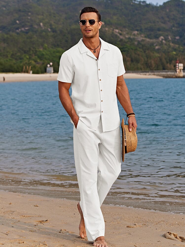 Lightweight Linen Beach Co Ords Set for Effortless Summer Style and Comfort 0