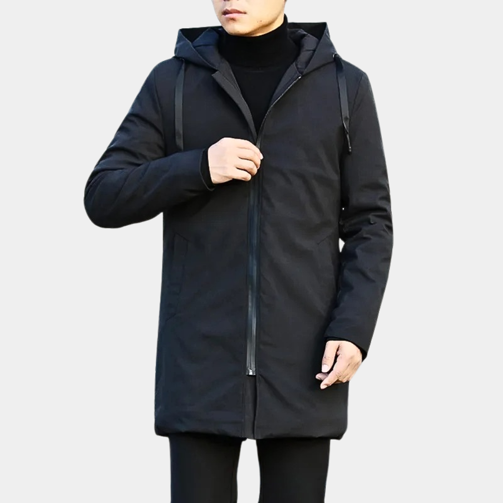 Men's Hooded Zip-Up Jacket | Casual Quilted Winter Coat 1