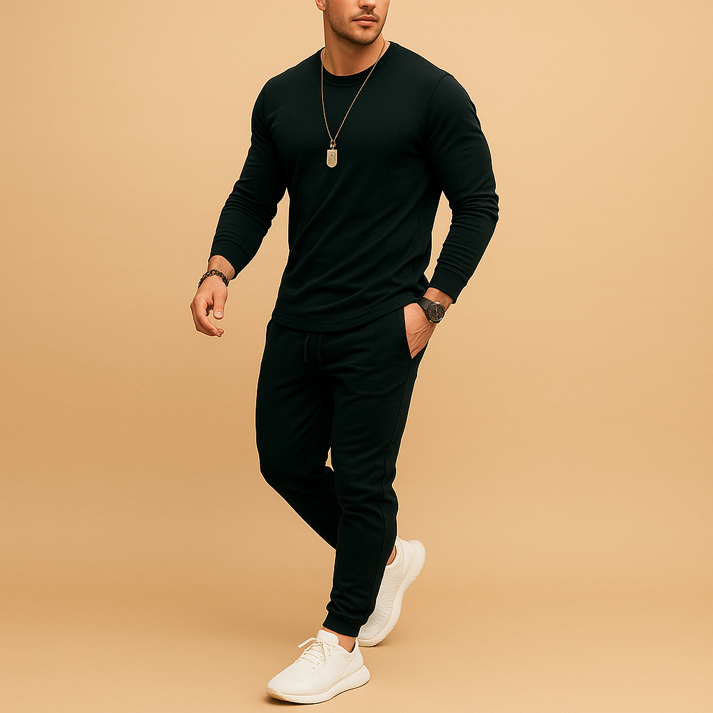 Adrian | Men's Slim Fit Tracksuit with Ribbed Design for Casual Style 2