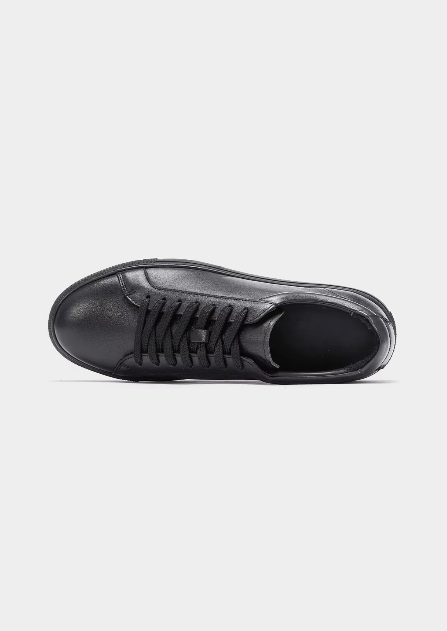 Atlas Black Cowhide Leather Sneakers | Minimalist Design for Casual and Smart Outfits 2