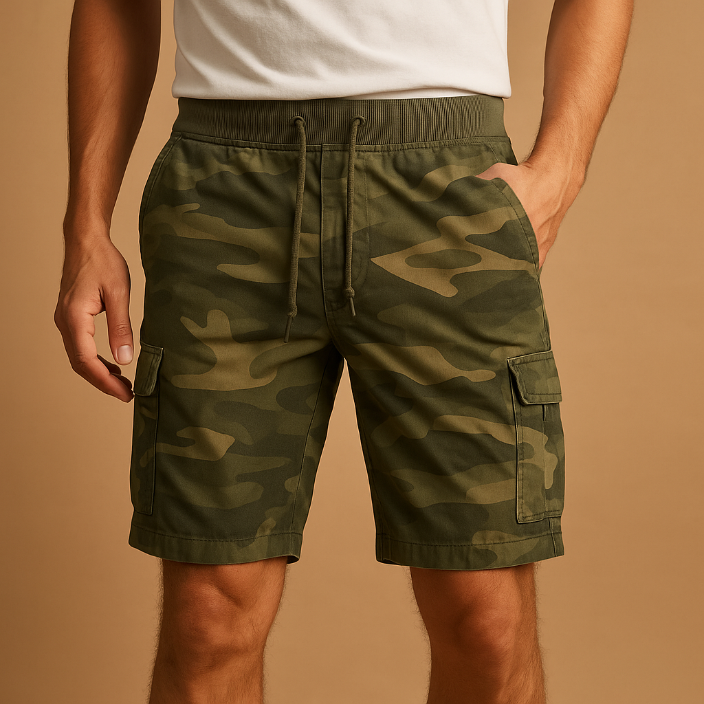 Brandon | Men's Lightweight Camouflage Shorts in Breathable Cotton 0