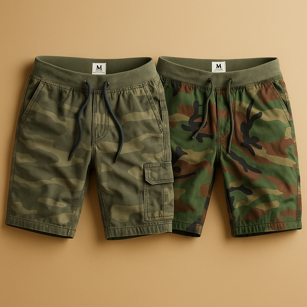 Brandon | Men's Lightweight Camouflage Shorts in Breathable Cotton 2