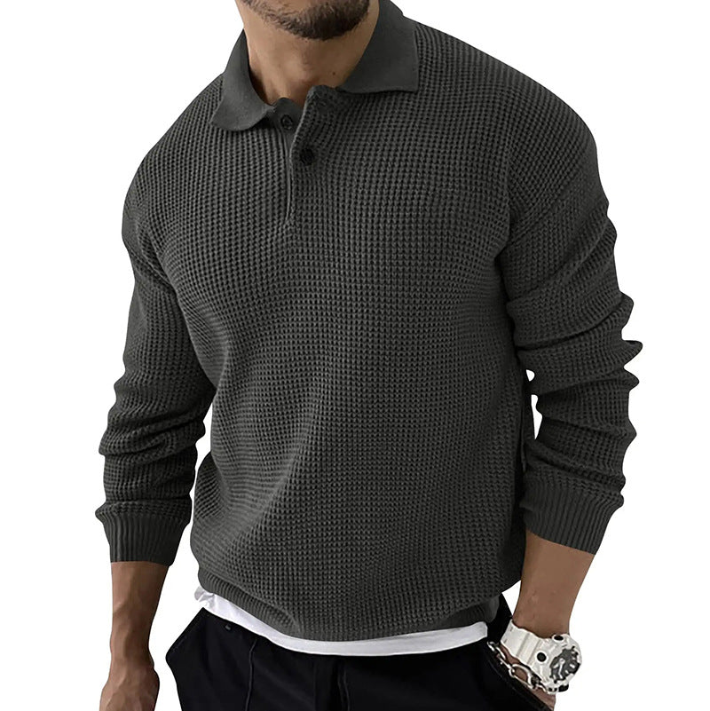 Demetrius | Classic Long Sleeve Polo Sweater for Men in Relaxed Fit 0