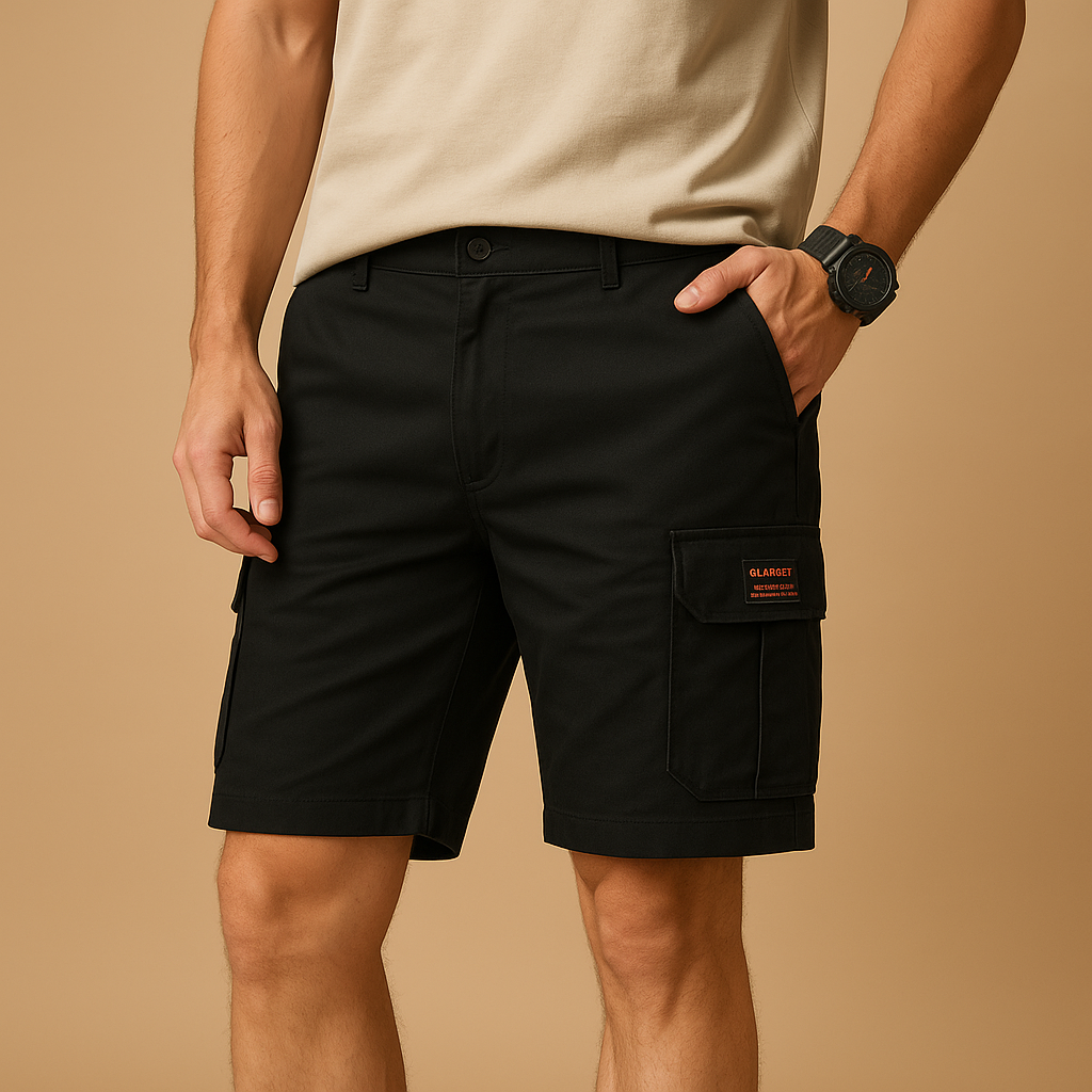 Ethan Quick-Dry Black Cargo Shorts for Men | Lightweight & Functional Outdoor Shorts 0