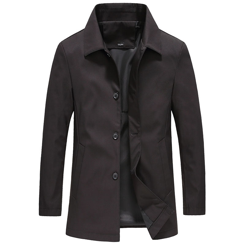 Jack Classic Men's Button-Down Jacket | Mid-Length Coat with Welt Pockets 0