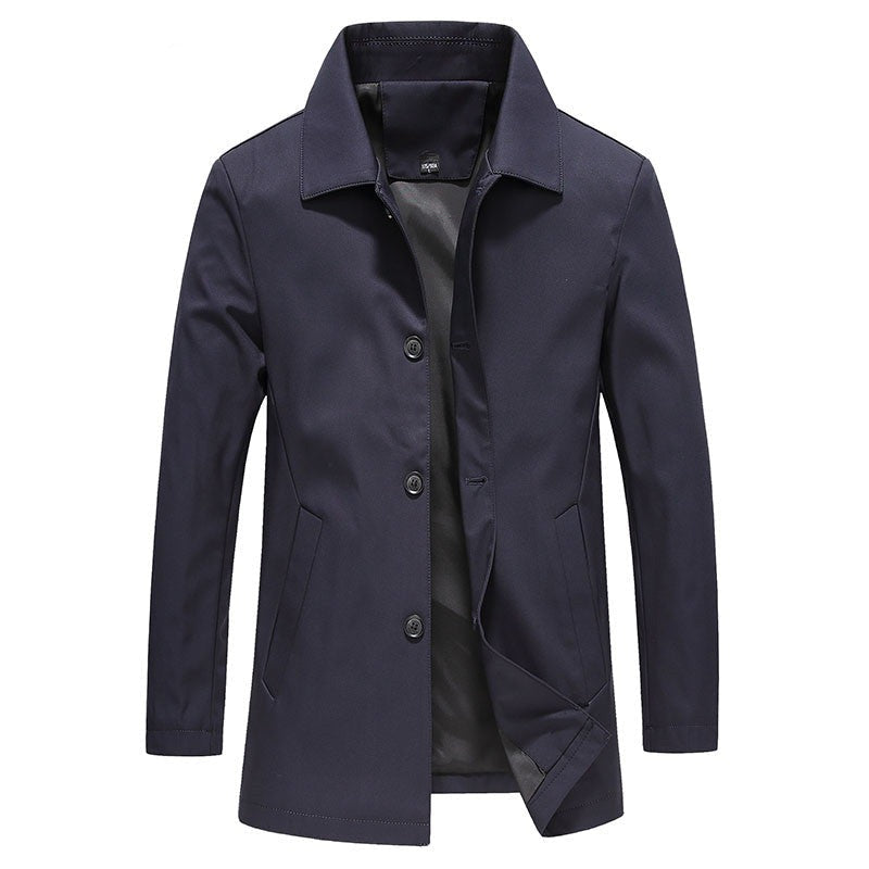 Jack Classic Men's Button-Down Jacket | Mid-Length Coat with Welt Pockets 1