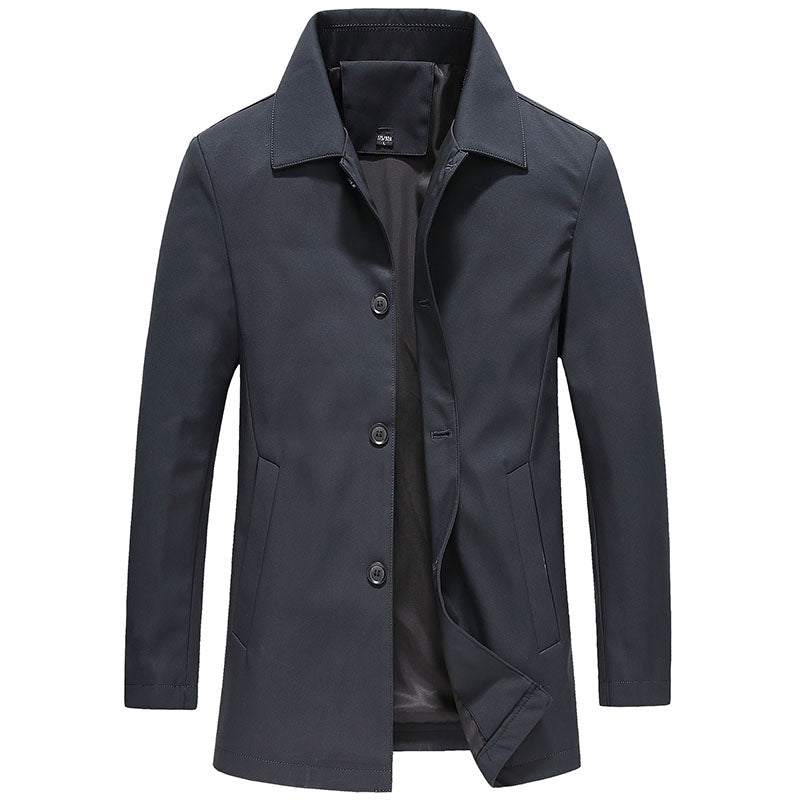 Jack Classic Men's Button-Down Jacket | Mid-Length Coat with Welt Pockets 2
