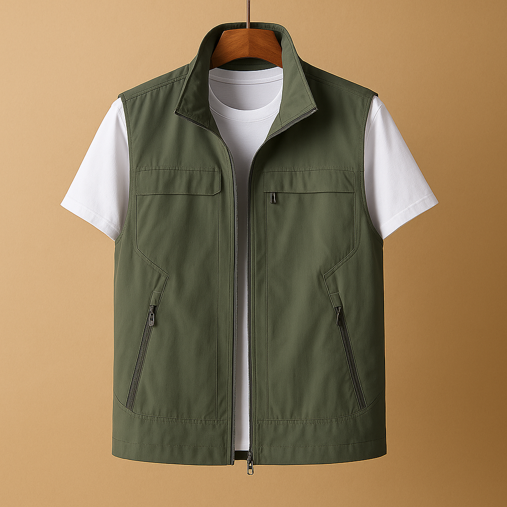 Marcus | Men's Lightweight Outdoor Cardigan with Breathable Mesh and Pockets 2