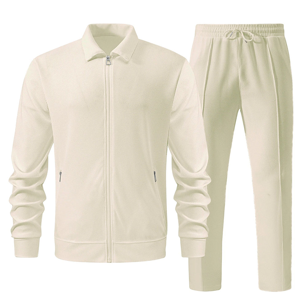 Men's Zip-Up Tracksuit Set | Stylish Two-Piece Outfit for Casual and Travel 3