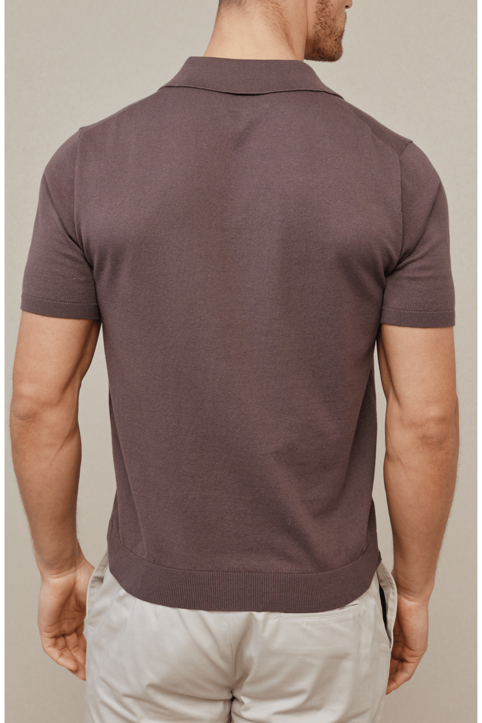 Privia Mocha Men's Polo Shirt | Soft Touch Cotton Open Neck Design 4