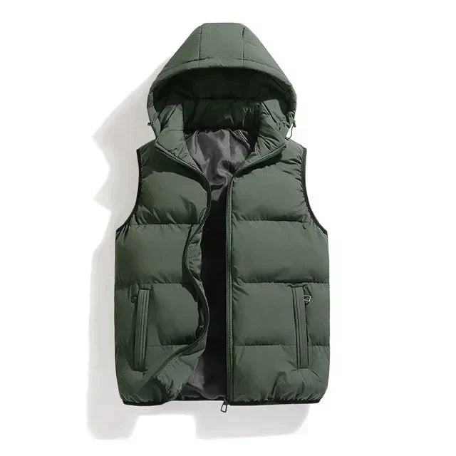 Quilted Hooded Vest for Men | Stylish and Comfortable Layer for Cold Weather 0