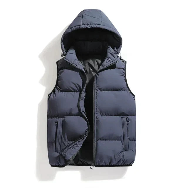 Quilted Hooded Vest for Men | Stylish and Comfortable Layer for Cold Weather 2