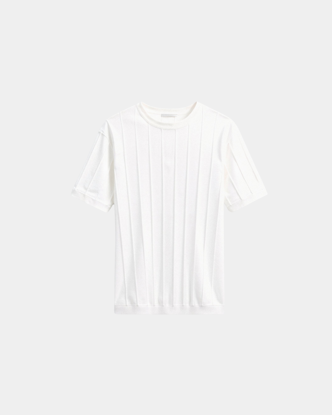 Savile Tee | Men's Short Sleeve T-Shirt in White - Slim Tailored Fit Cotton-Blend Knit 2