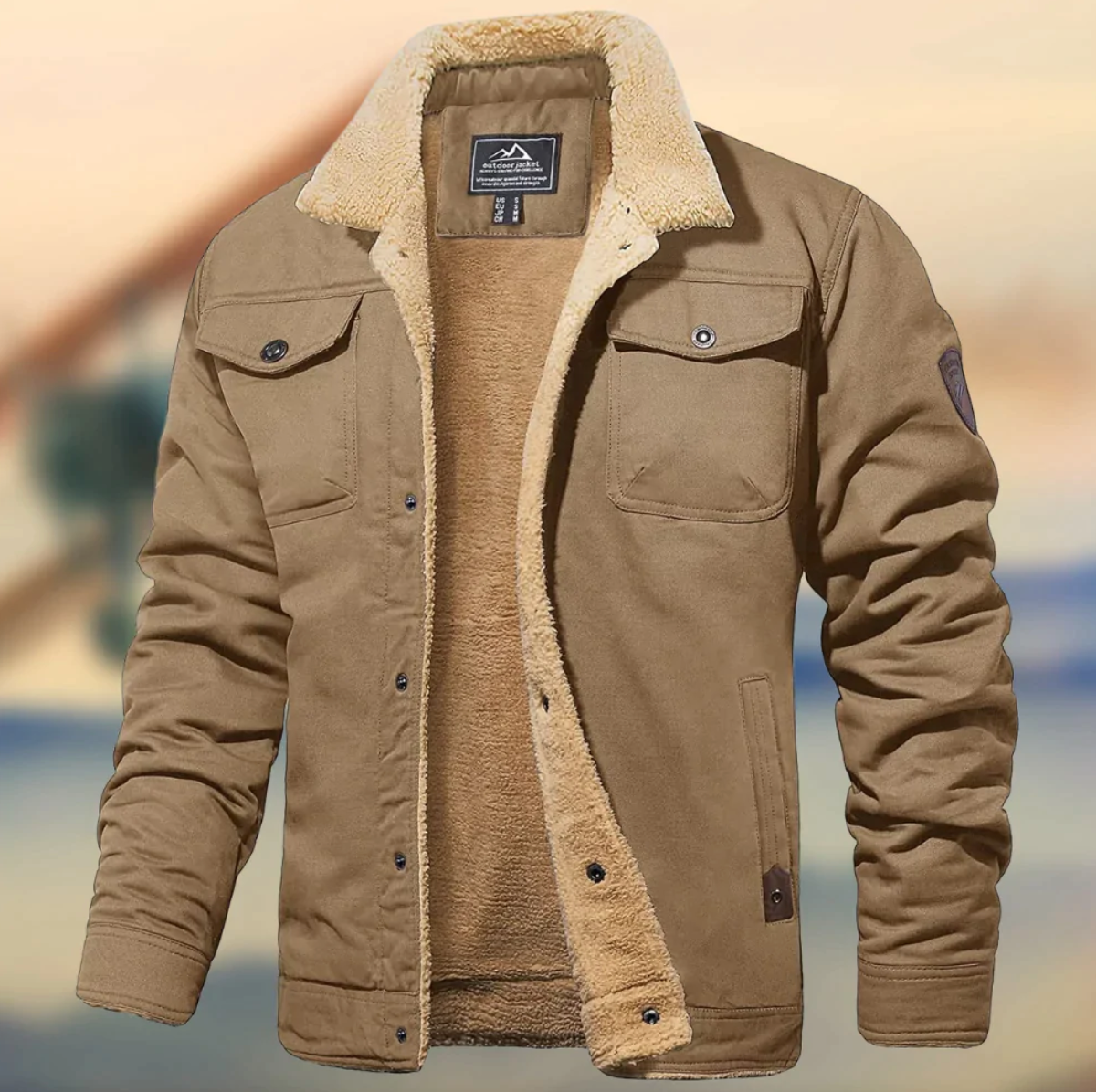Teddy | Men's Casual Jacket with Trendy Sherpa Collar and Flap Pockets 4
