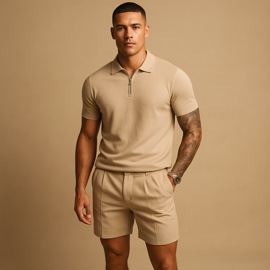 Tyson | Men's Casual Streetwear Set with Coordinated Shirt and Shorts 2